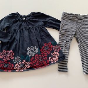 Tea Collection 12-18m Navy Floral Dress & Leggings